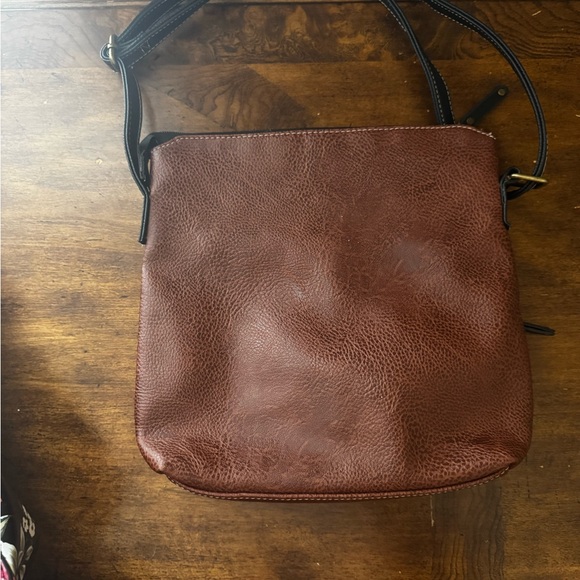BOC Brown and Black Crossbody Bag with Two Sections NWOT - Picture 5 of 9